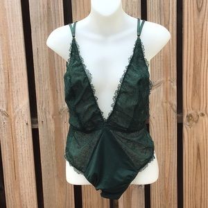 NWT Victoria’s Secret Sexy Green Thong Teddy XL Fits Smaller